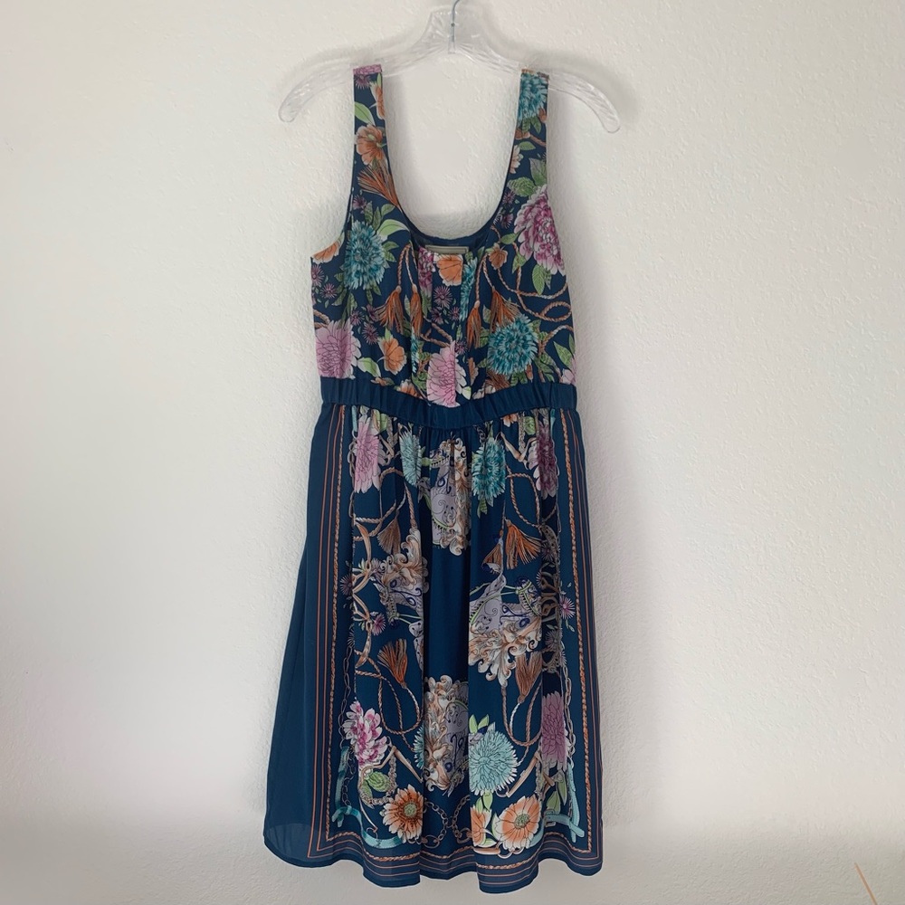 Anthro Moulinette Soeurs Floral Print Silk Dress
